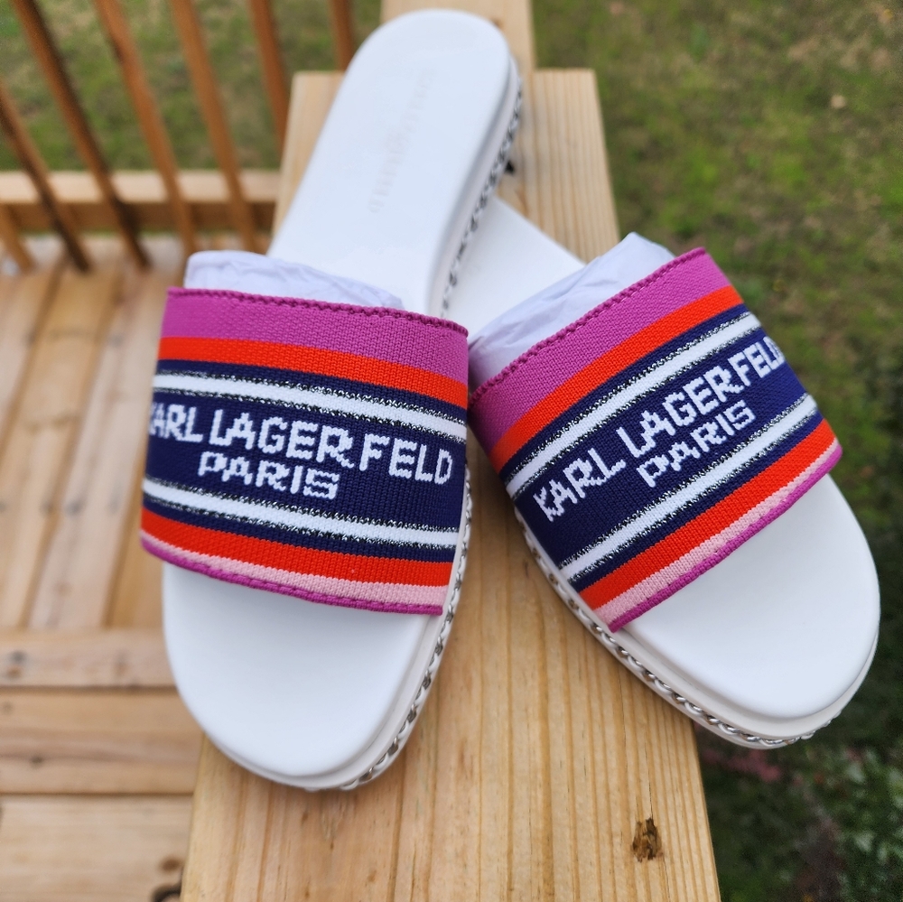 NWT Karl Lagerfeld Slide Sandals